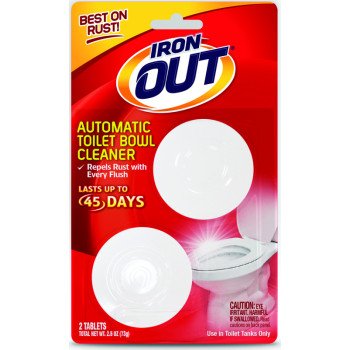 Iron OUT AT12T Toilet Bowl Cleaner, Solid, Pine, White