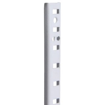 Knape & Vogt 255 255 WH 36 Mortise-Mount Pilaster Standard 500 lb, Steel, White, Wall Mounting