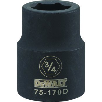 DEWALT DWMT75170OSP Impact Socket, 3/4 in Socket, 3/4 in Drive, 6-Point, CR-440 Steel, Black Oxide