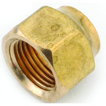 Anderson Metals 754018-10 Nut, 5/8 in, Flare, Brass