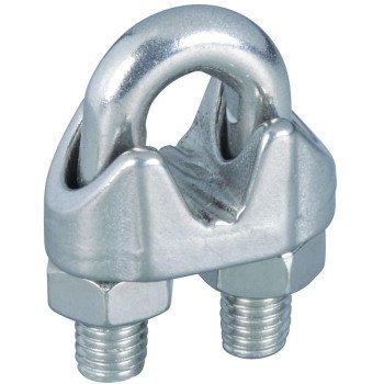 National Hardware 4230BC Series N830-314 Wire Cable Clamp, 1/4 in Dia Cable, 1-1/4 in L, Malleable Iron