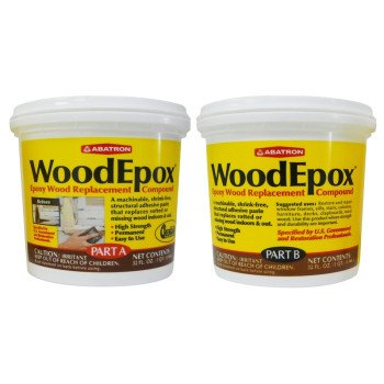 Abatron WE2QKR Wood Restoration System, Paste, Slight Ammonia, Tan/White, 2 qt