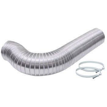 Lambro 3120L Flexible Semi-Rigid Duct Kit, 4 in, 8 ft L, Aluminum