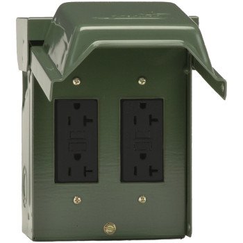 GE U012010GRP Power Outlet, 20 A, 120 V, NEMA: 3R, Green