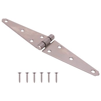 ProSource HSH-S06-C1PS Strap Hinge, 2 mm Thick Leaf, Brushed Stainless Steel, 180 Range of Motion