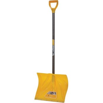 Garant APM18KDRU Snow Shovel, 18 in W Blade, 13-1/2 in L Blade, Polyethylene Blade, Wood Handle, 51 in OAL