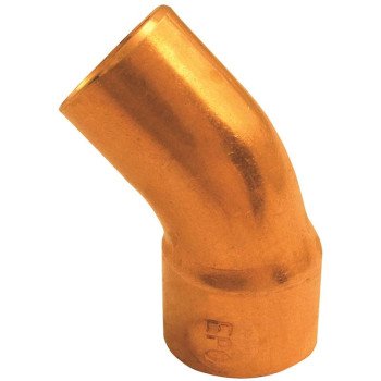 Elkhart Products 31202 Street Pipe Elbow, 3/4 in, Sweat x FTG, 45 deg Angle, Copper