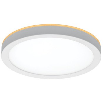 ETI LowPro Series 56568114 Ceiling Light with Nightlight, 120 V, 12 W, Integrated LED Lamp, 800 Lumens, White Fixture