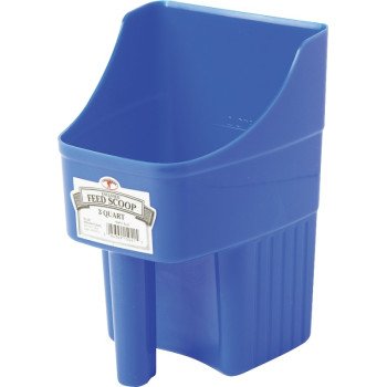 Little Giant 150415 Feed Scoop, 3 qt Capacity, Polypropylene, Blue, 6-1/4 in L