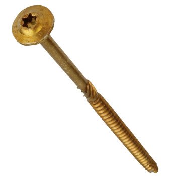 GRK Fasteners RSS 11137 Structural Screw, 3-1/8 in L, W-Cut Thread, Washer Head, Recessed Star Drive, Zip-Tip Point