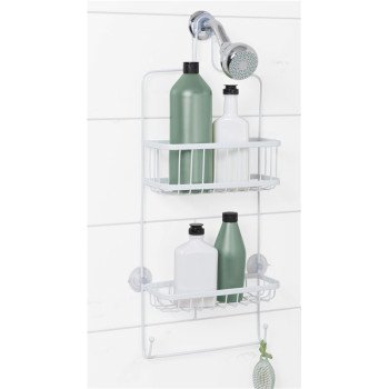 Zenna Home E7617WW Shower Caddy, Steel, 10.38 in OAW, 26.13 in OAH, 4.13 in OAD