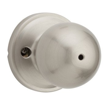 Weiser Huntington Series 9GA3310-019 Privacy Door Knob, 2-1/8 in Dia Knob, Satin Nickel