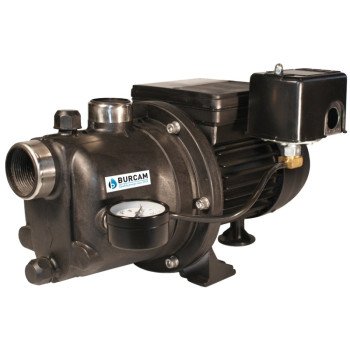 Burcam 506221P Jet Pump, 8.4, 4.2 A, 115/230 V, 0.75 hp, 25 ft Max Head, Thermoplastic