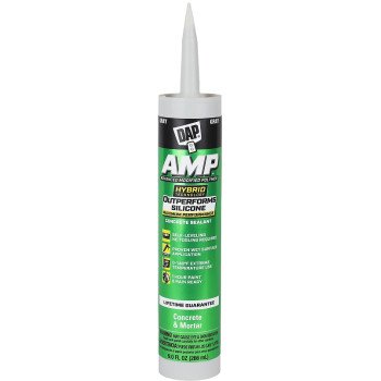 DAP AMP 7079800764 Self-Leveling Sealant Caulk, Gray, Paste, 9 oz Cartridge