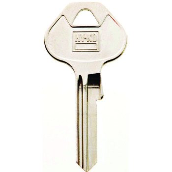 Hy-Ko 11010M70 Key Blank, Brass, Nickel, For: Master Locks and Padlocks