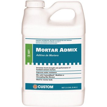 Custom AMA2 Thin-Set and Mortar Admix, Liquid, 2.5 gal, Bottle