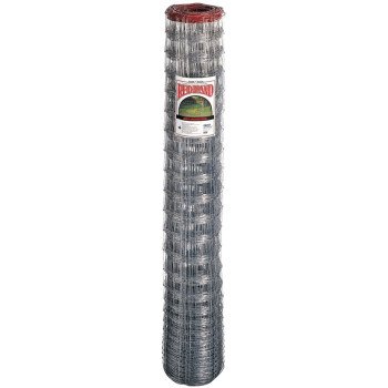 Red Brand 70253 Deer and Orchard Fence, 165 ft L, 72 in H, 14-1/2 Gauge, Galvanized