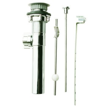 Plumb Pak PP22070 Lavatory Pop-Up Assembly, 1-1/4 in Connection, Plastic, Chrome