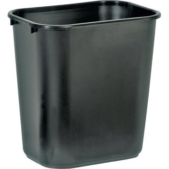 Rubbermaid FG295600BLA Waste Basket, 28 qt Capacity, Resin, Black