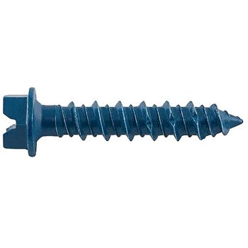 DEWALT UltraCon+ Series DFM12708 Concrete Screw Anchor, 3/16 in Dia, 3-1/4 in L, Carbon Steel, Zinc Stalgard, 100/BX