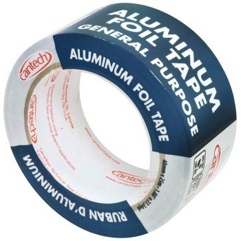 Cantech 390-25 Foil Tape, 27.34 yd L, 1.88 in W, Silver