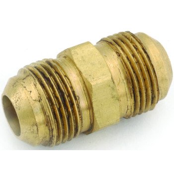 Anderson Metals 54802-06 Tube Union, 3/8 in, Flare, Brass