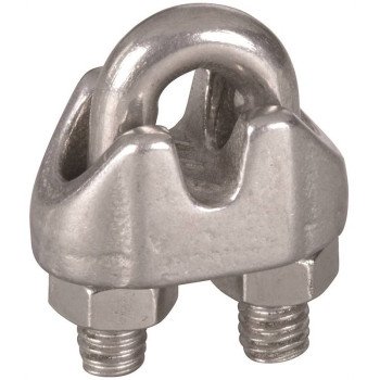 National Hardware 4230BC Series N830-312 Wire Cable Clamp, 1/8 in Dia Cable, 7/8 in L, Malleable Iron