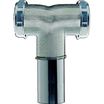 Plumb Pak PP18CP Tee and Tailpiece, 1-1/2 in, Slip-Joint, Brass