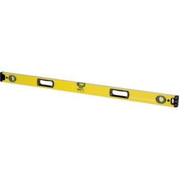 STANLEY 43-548 Box Beam Level, 48 in L, 3-Vial, 2-Hang Hole, Non-Magnetic, Aluminum, Yellow