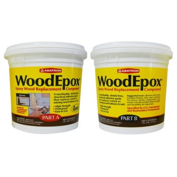 Abatron WE2GKR Wood Restoration System, Paste, Slight Ammonia, Tan/White, 2 gal