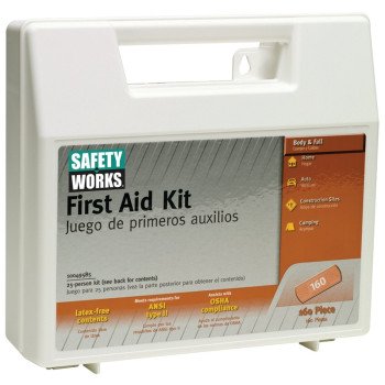 Safety Works 10049585 First Aid Kit, 160-Piece, Plastic