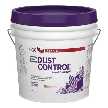 Sheetrock Dust Control 331351 Drywall Compound, Paste, Off White, 13.5 L