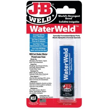 J-B Weld 8277F Epoxy Putty, Off-White, Solid, 2 oz, Tube