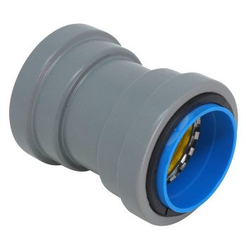 Southwire SIMPush 67599701 Liquidtight Coupling, 3/4 in Push-On, 1.65 in Dia, 2.43 in L, PVC