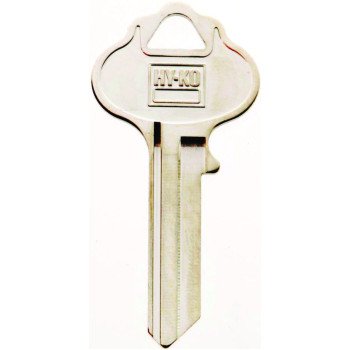 Hy-Ko 11010WR2 Key Blank, Brass, Nickel, For: Weiser Cabinet, House Locks and Padlocks