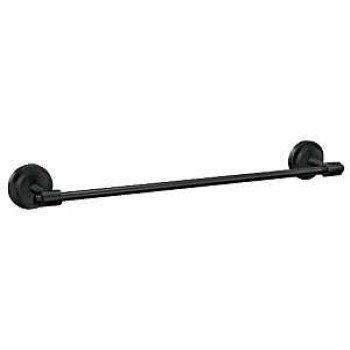 Moen Iso DN0724BL Towel Bar, 24 in L Rod, Aluminum/Zinc, Matte, Wall Mounting