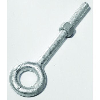 Baron 24-1/2X6 Eye Bolt, 1/2 in Thread, 3 in L Thread, 1 in ID x 2 in OD Dia Eye, 6 in L Shank, 2200 lb Working Load