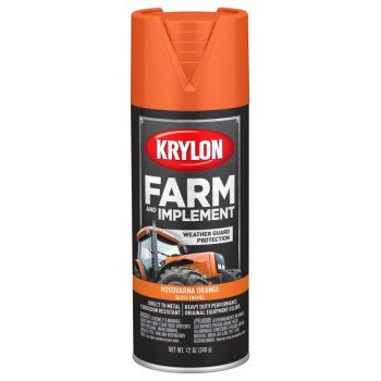 Krylon K01961777 Farm Equipment Spray, High-Gloss, Husqvarna Orange, 12 oz