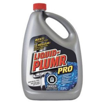 Liquid-Plumr 01165FK01 Clog Remover, Liquid, Pale Yellow, Bleach, 2.37 L Bottle