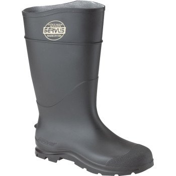 CLC R23008 Durable Economy Rain Boots, 8, Black, Slip-On Closure, PVC Upper