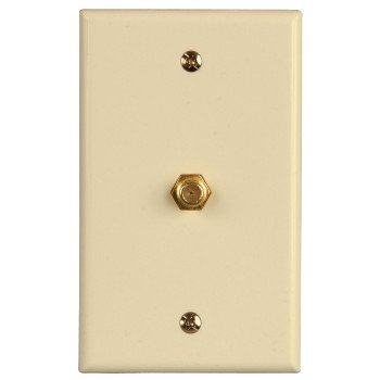 Zenith VW1001WJ1A Wallplate, 4-1/2 in L, 2-3/4 in W, Almond