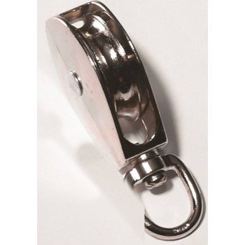 BARON 0173ZD-1-1/2 Rope Pulley, 5/16 in Rope, 1-1/2 in Sheave, Cadmium
