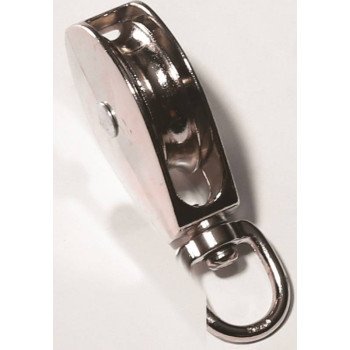 Baron 0173ZD-1-1/2 Rope Pulley, 5/16 in Rope, 1-1/2 in Sheave, Cadmium