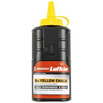 Crescent Lufkin CB08Y Chalk Refill, Yellow, 8 oz Bottle