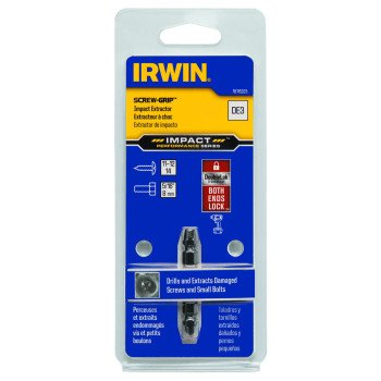 Irwin Impact SCREW-GRIP 1876223 Double-Ended Screw Extractor, HSS