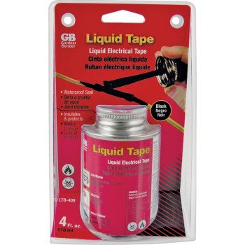 Gardner Bender LTB-400 Liquid Electrical Tape, Liquid, Black, 4 oz Bottle