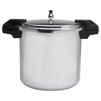 Mirro MIR-92122A Pressure Cooker, 22 qt, Aluminum, Silver, Polished