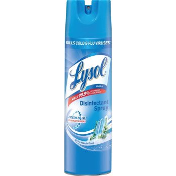 Lysol 79326 Disinfectant Spray, 19 oz Can, Liquid, Spring Waterfall, Clear