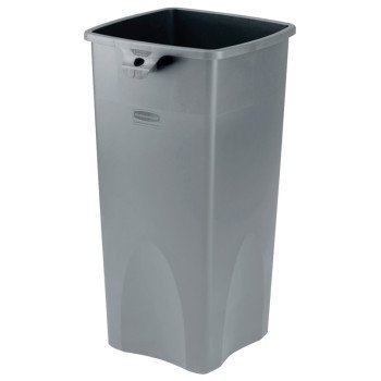 Rubbermaid Untouchable FG356988GRAY Waste Basket, 23 gal Capacity, Plastic, Gray