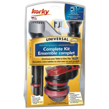 Korky 4010MH Platinum Toilet Repair Kit, Rubber